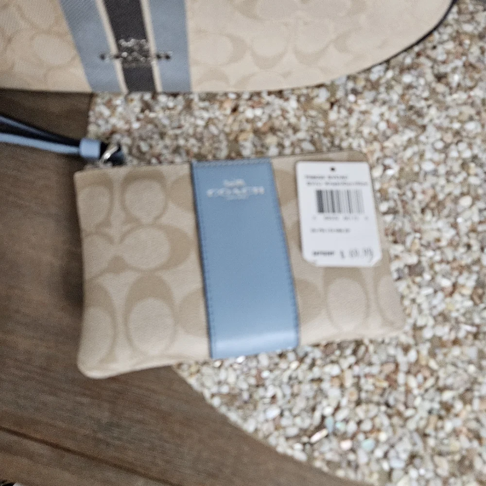 COACH SIGNATURE JACQUARD STRIPE ZIP HOBO F39042 SILVER/KHAKI MULTI Wrislet Inc